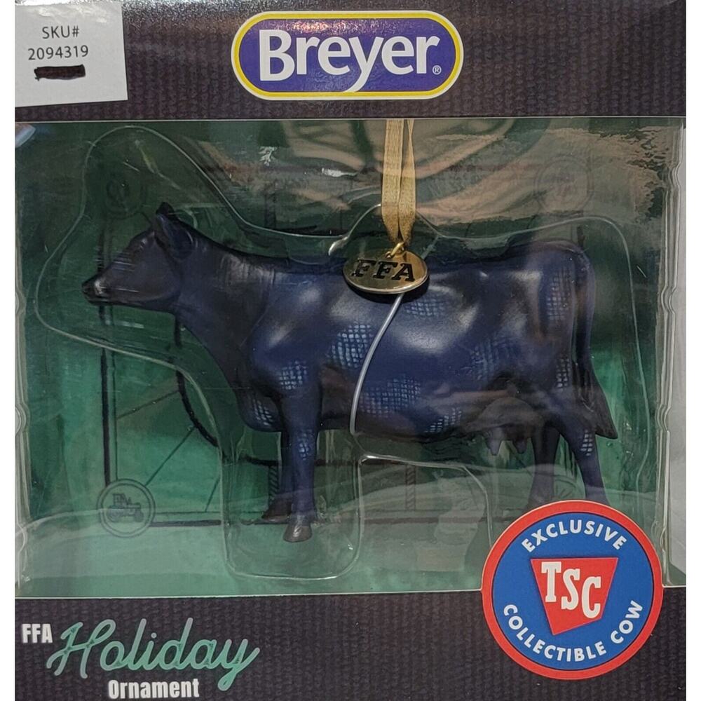 Breyer TSC Exclusive‎ Collect FFA Blue Moo Cow Holiday Christmas Ornament 2023